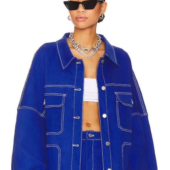 BY.DYLN Cooper Jacket & Skirt in Royal Blue - Picture 3 of 4